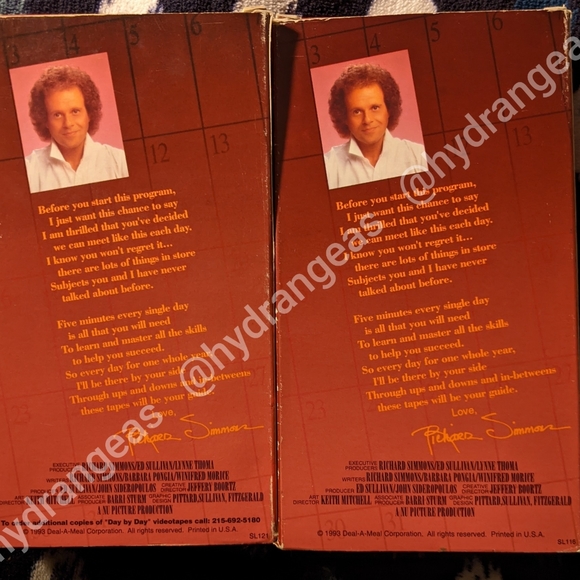 Richard Simmons Day by Day VHS Volume 1 & 2 Plus Stretchin to the Classi… - Picture 2 of 6